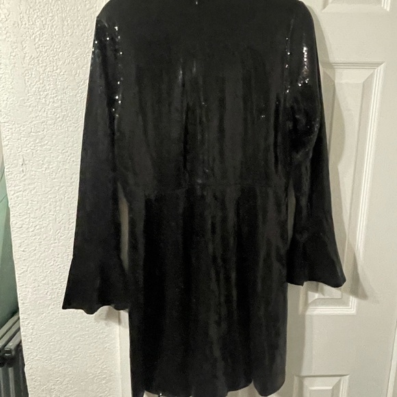 Scoop black sequined dress - Picture 1 of 8